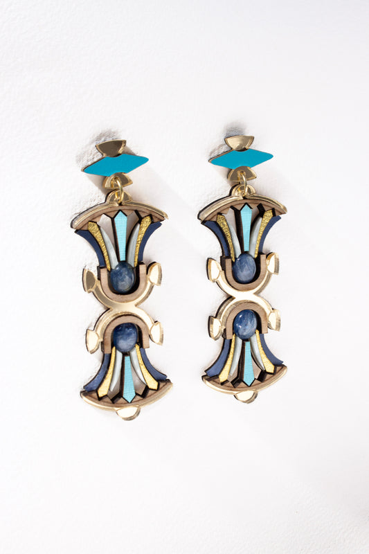 Nefertiti Earrings - Kyanite