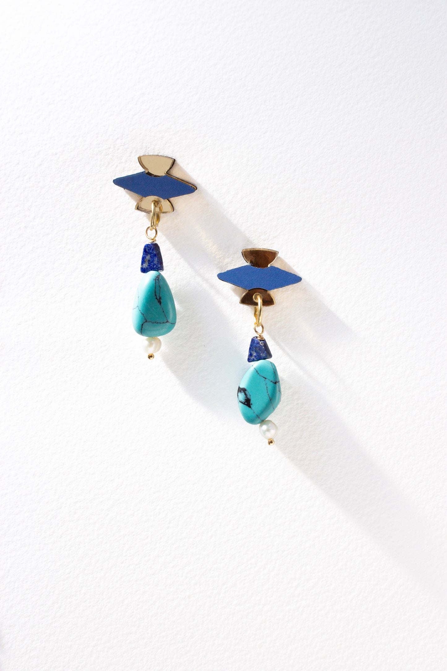 Nour Earrings - Lapis Turquoise