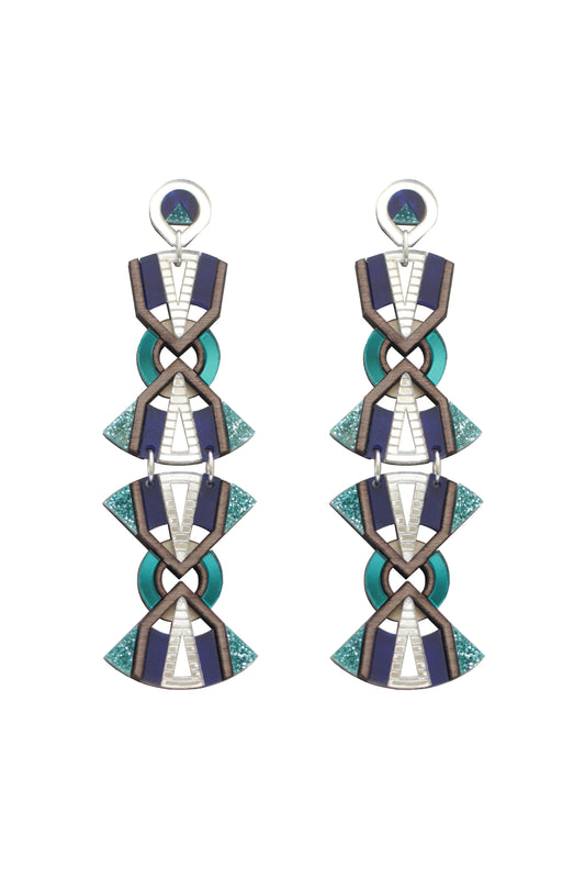 Nyota Mobile Earrings - Teal