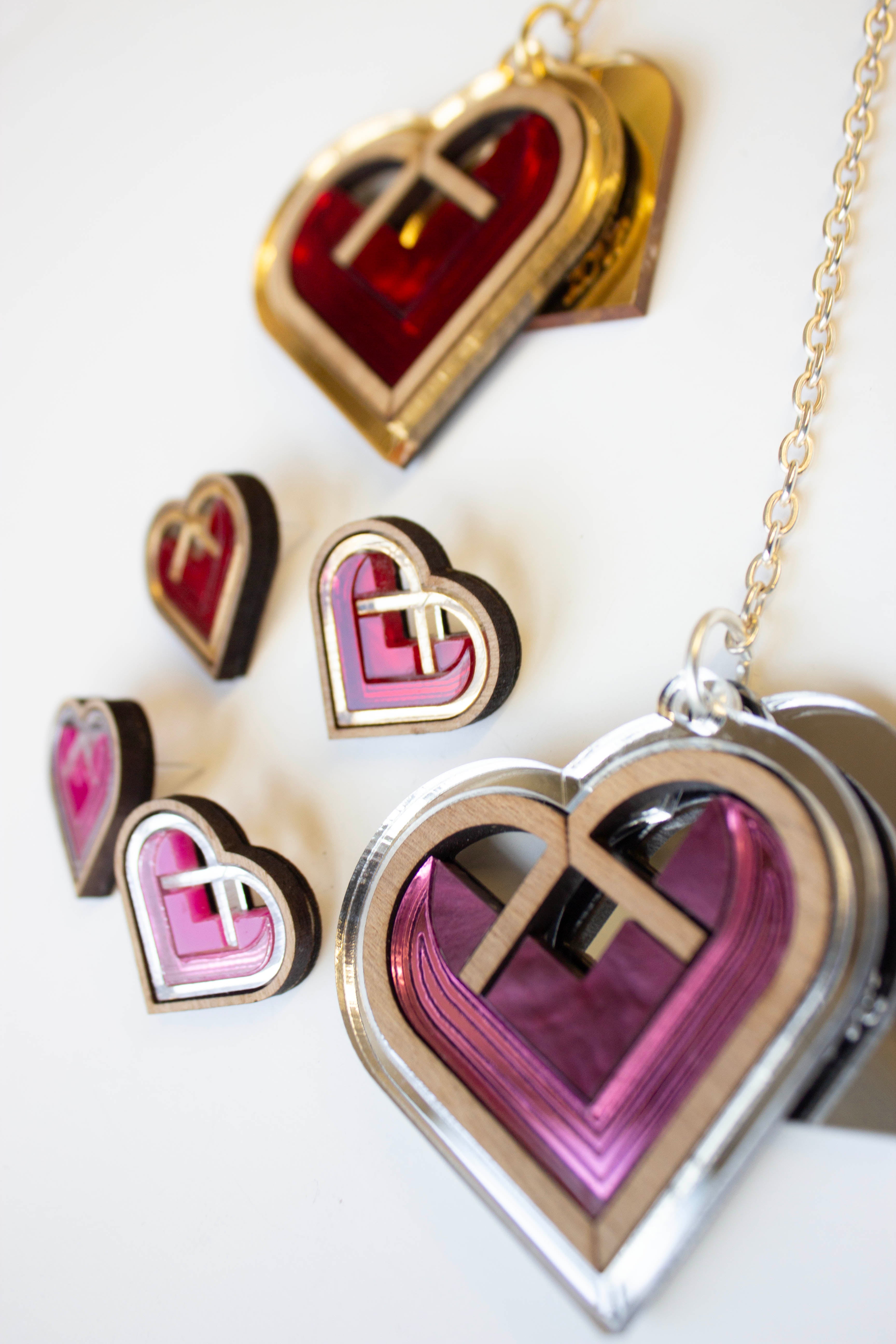 Jaan Heart Bag Charm - Rosewater – CHALK JEWELLERY