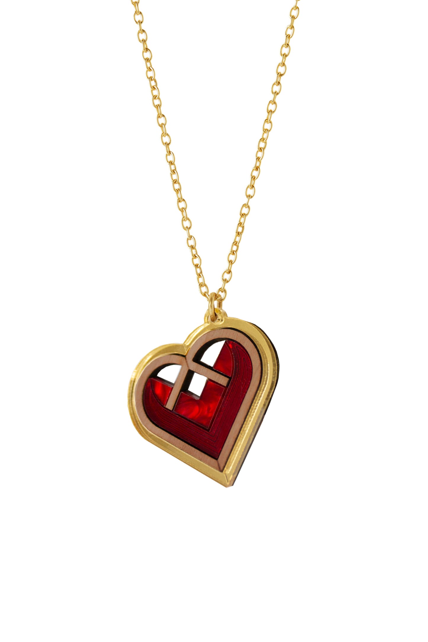 Jaan Heart Necklace - Rouge