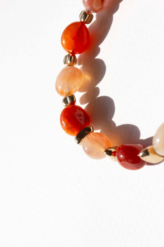 Samia Carnelian Beaded Bracelet