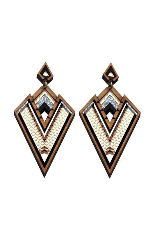 Derin Statement Earrings - Black