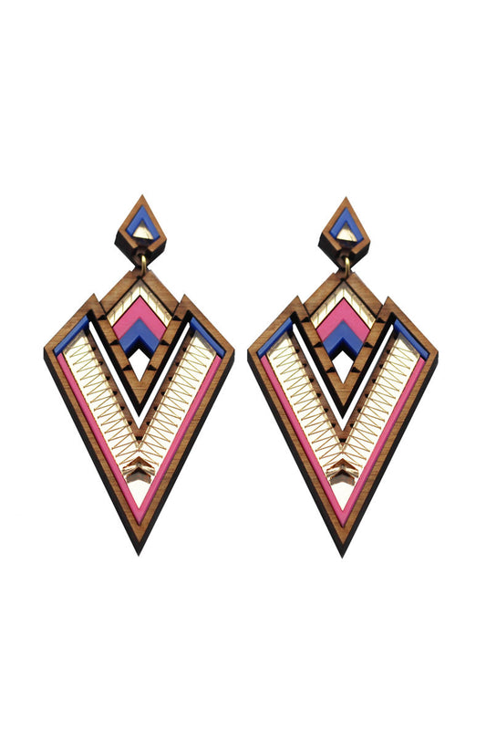 Derin Statement Earrings - Pink