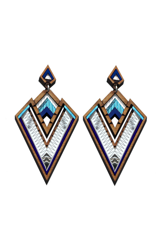 Derin Statement Earrings - Purple