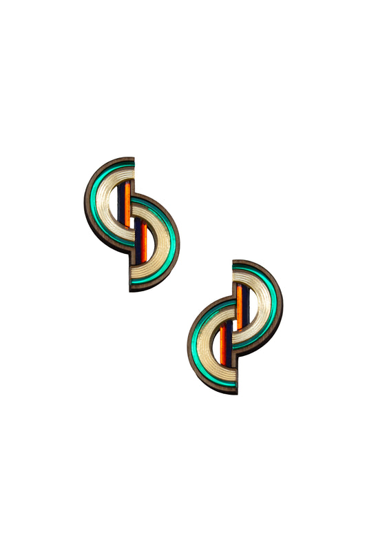 Barbican Earrings - Green
