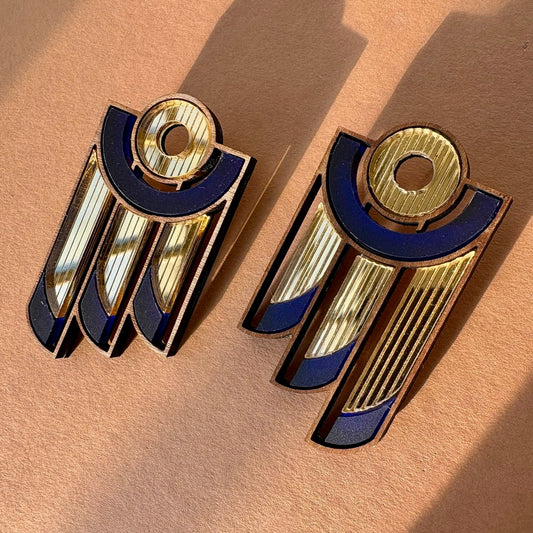 Balcony Earrings - Navy SECONDS