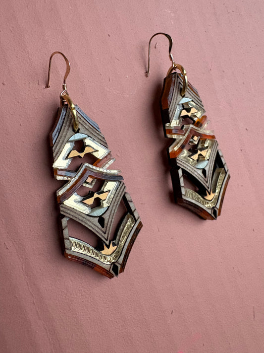 Rumi Earrings - Tortoiseshell SAMPLE