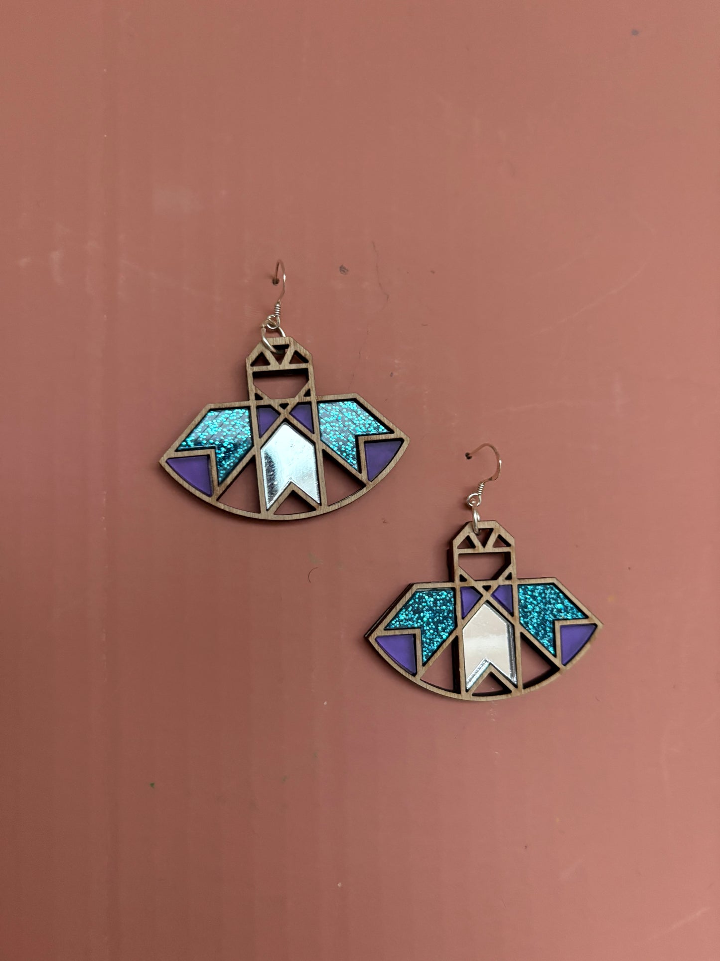 Sara Earrings - Purple Light Blue SAMPLE