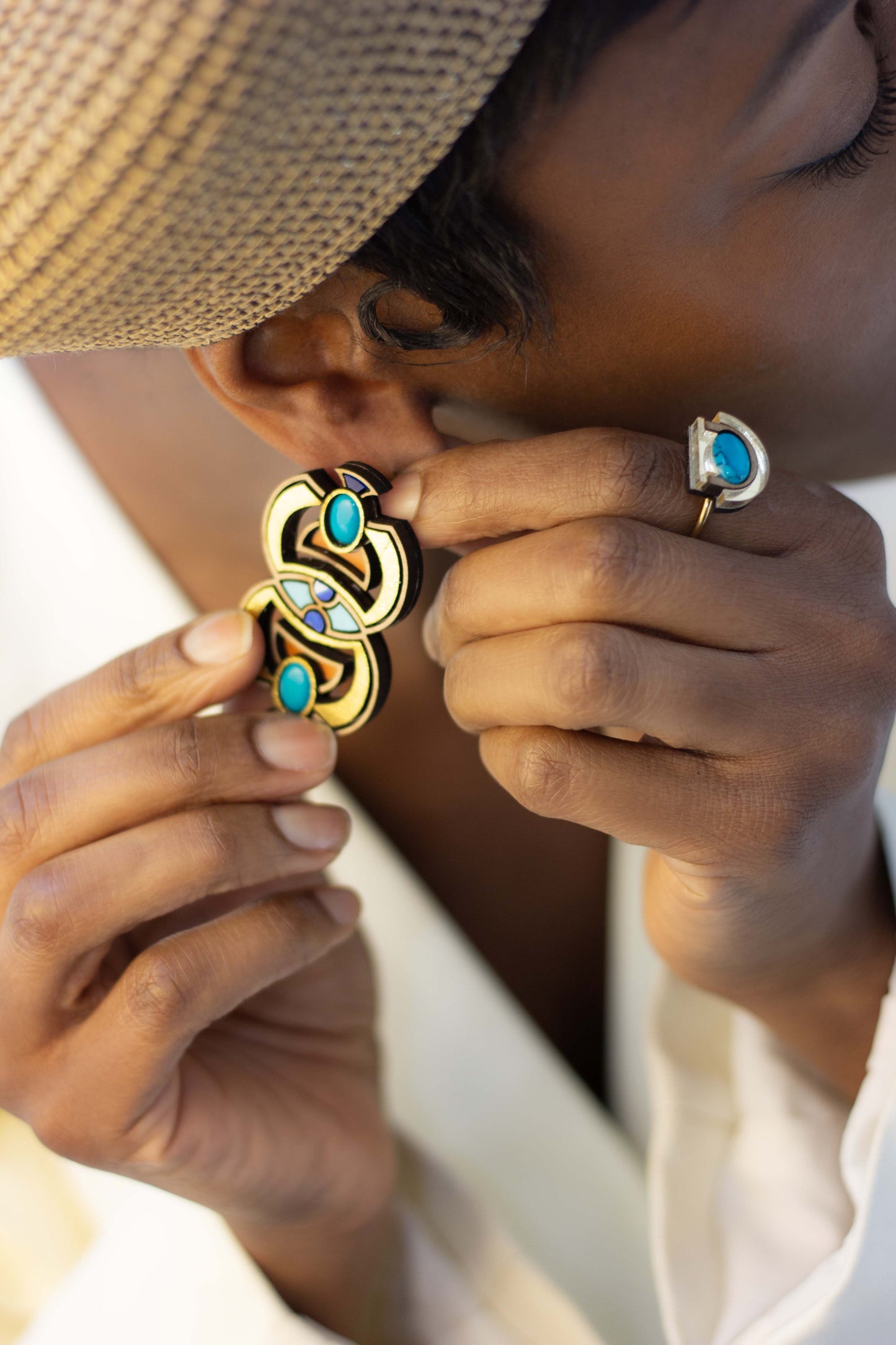 Neferet Earrings - Turquoise