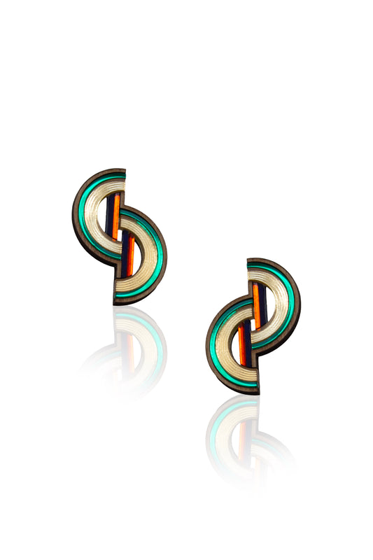 Barbican Earrings - Green image 0