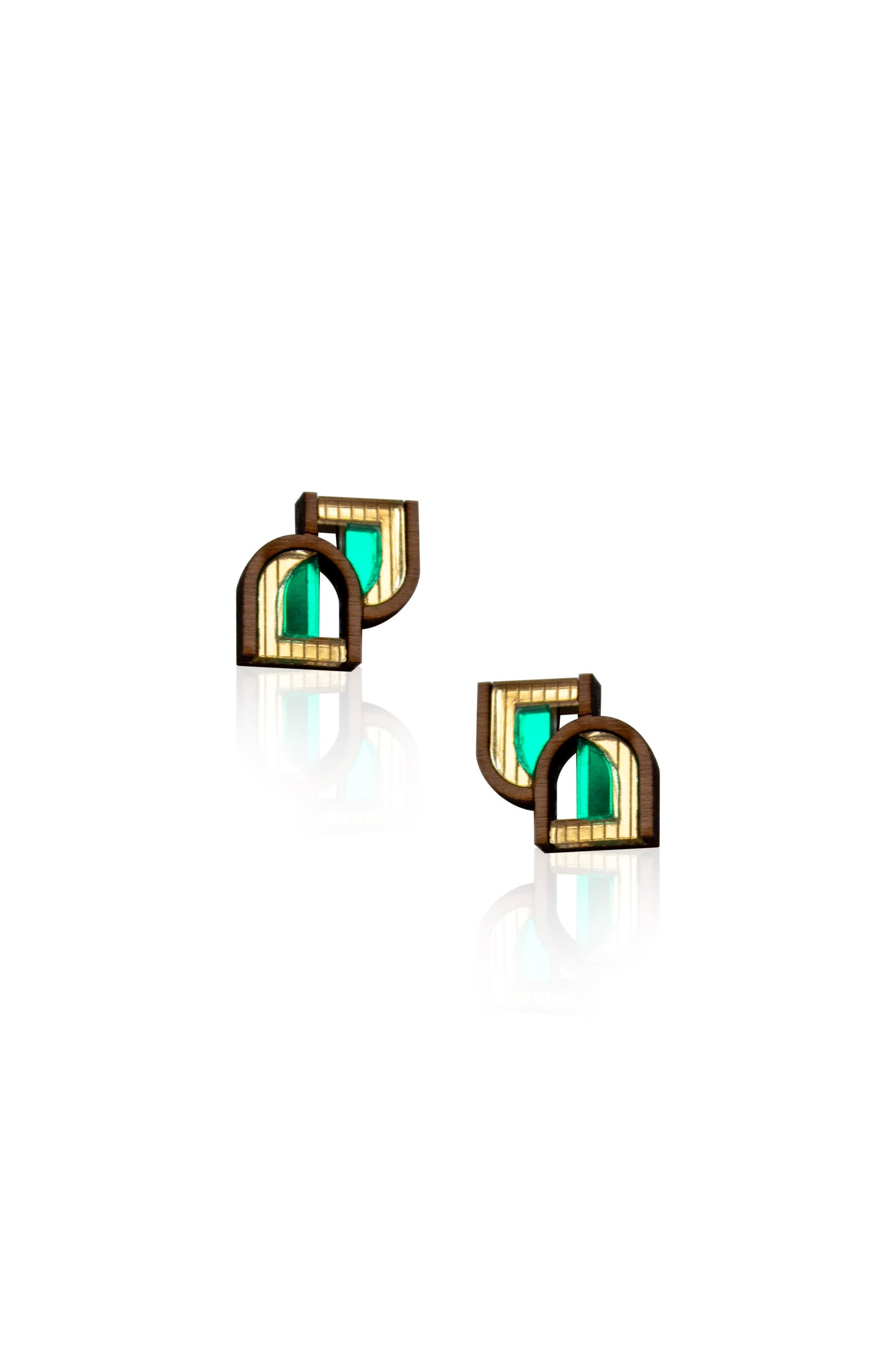 Arch Window Stud - Green image 2
