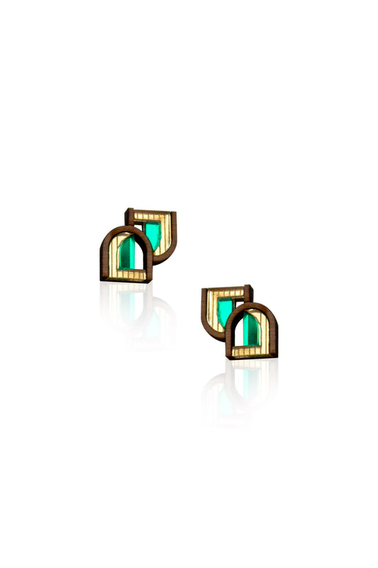 Arch Window Stud - Green image 2