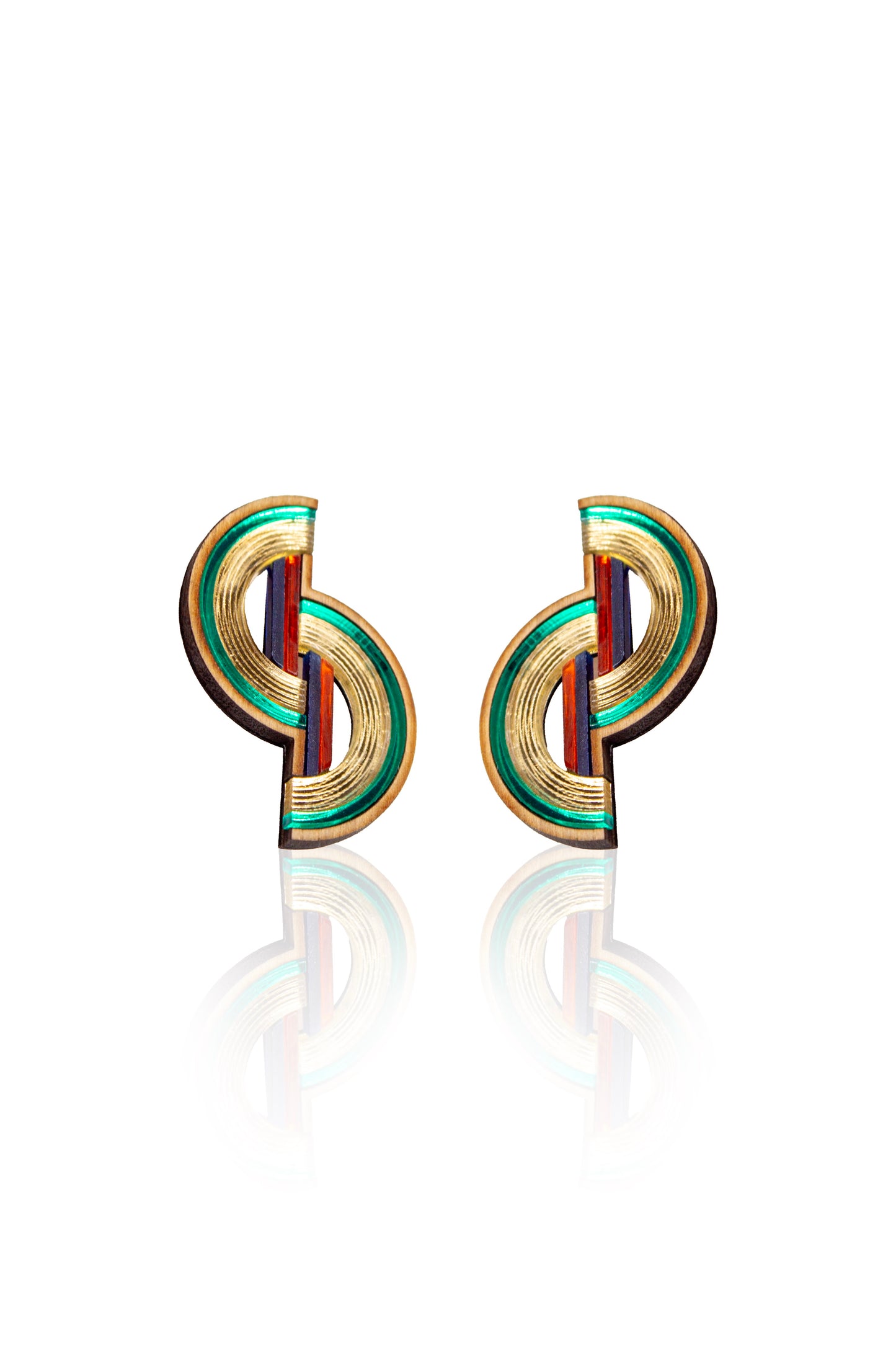 Barbican Earrings - Green image 1