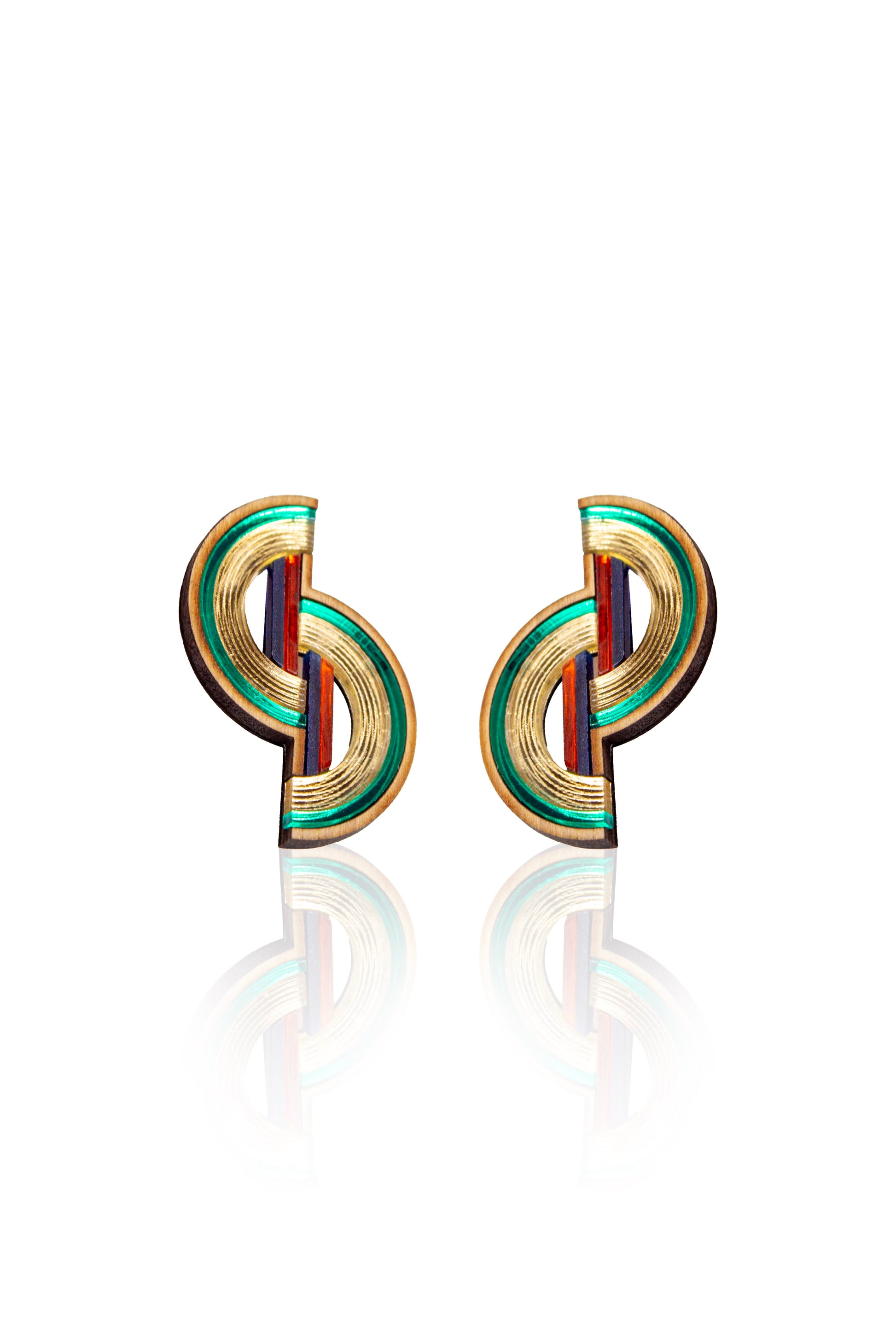 Barbican Earrings - Green image 1