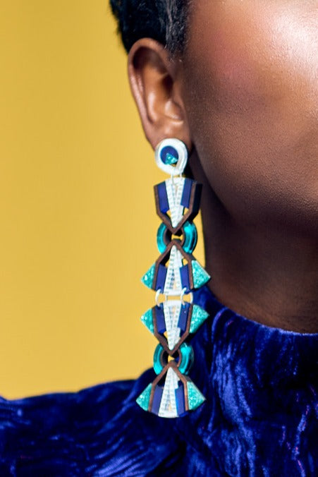 Nyota Mobile Earrings - Teal image 2
